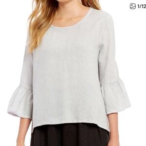 Bryn Walker Fran shirt Taupe Women's Tunic Top. 3X